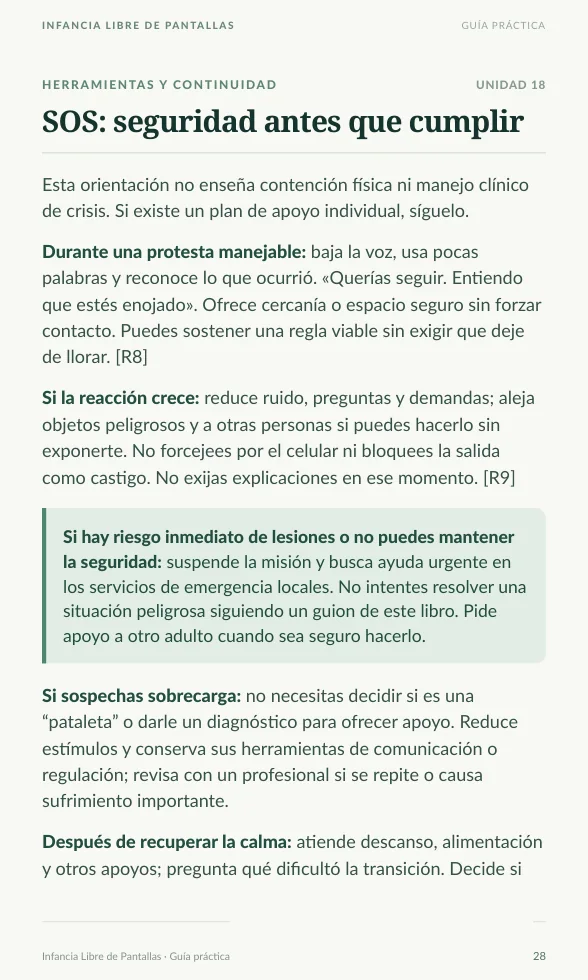 Página real: SOS seguridad antes que cumplir